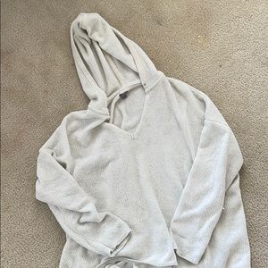 Aerie white knitted sweatshirt